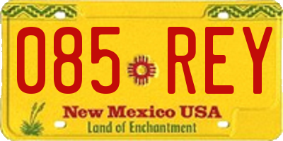 NM license plate 085REY