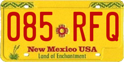 NM license plate 085RFQ