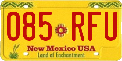 NM license plate 085RFU
