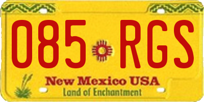 NM license plate 085RGS