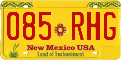 NM license plate 085RHG