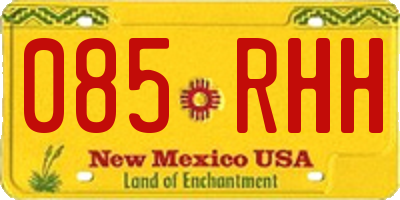 NM license plate 085RHH