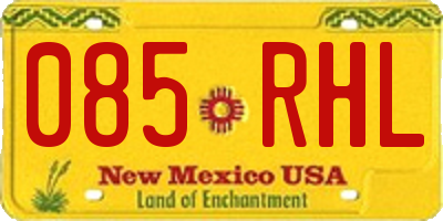 NM license plate 085RHL