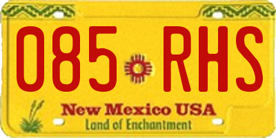 NM license plate 085RHS