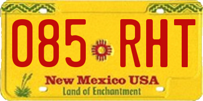 NM license plate 085RHT