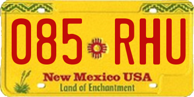 NM license plate 085RHU