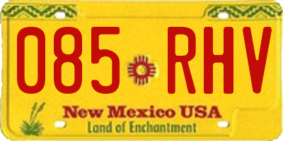 NM license plate 085RHV