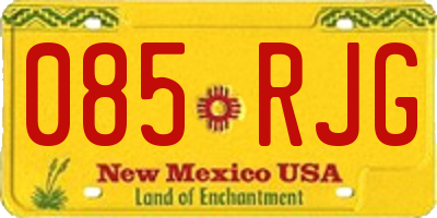 NM license plate 085RJG