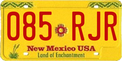 NM license plate 085RJR
