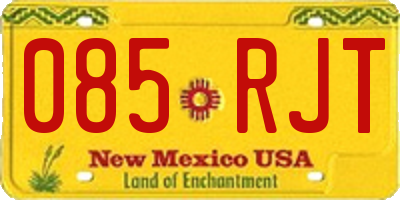 NM license plate 085RJT