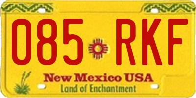 NM license plate 085RKF