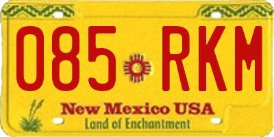 NM license plate 085RKM