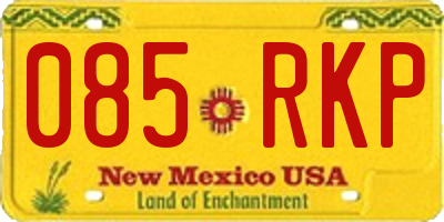 NM license plate 085RKP