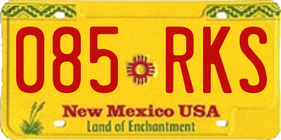 NM license plate 085RKS