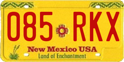NM license plate 085RKX