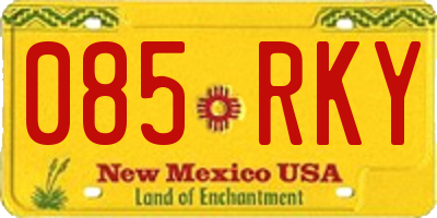 NM license plate 085RKY
