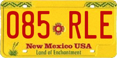 NM license plate 085RLE