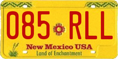 NM license plate 085RLL