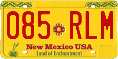 NM license plate 085RLM