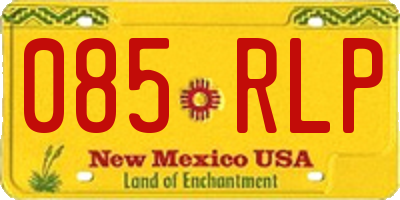 NM license plate 085RLP