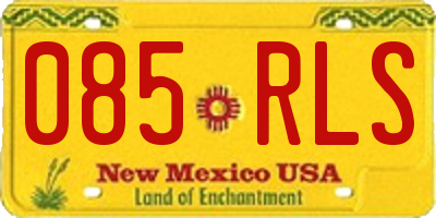 NM license plate 085RLS
