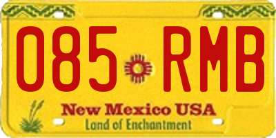 NM license plate 085RMB
