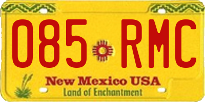 NM license plate 085RMC