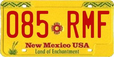 NM license plate 085RMF