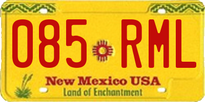 NM license plate 085RML