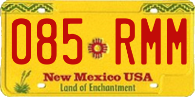 NM license plate 085RMM