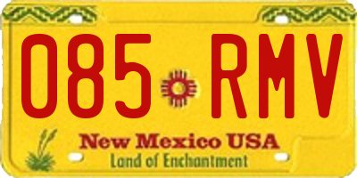 NM license plate 085RMV