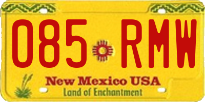 NM license plate 085RMW