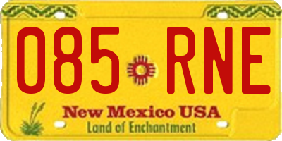 NM license plate 085RNE