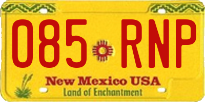 NM license plate 085RNP