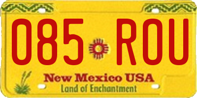 NM license plate 085ROU