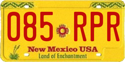 NM license plate 085RPR