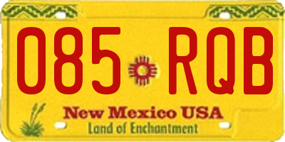 NM license plate 085RQB