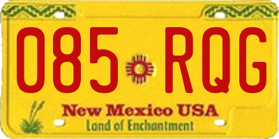 NM license plate 085RQG