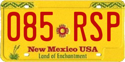 NM license plate 085RSP