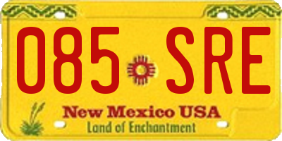NM license plate 085SRE