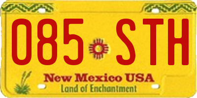 NM license plate 085STH