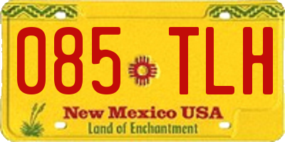 NM license plate 085TLH