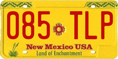 NM license plate 085TLP