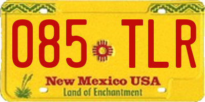 NM license plate 085TLR