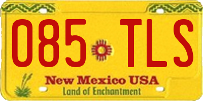 NM license plate 085TLS
