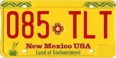 NM license plate 085TLT