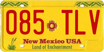 NM license plate 085TLV