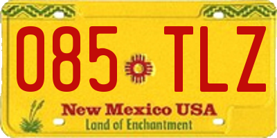 NM license plate 085TLZ