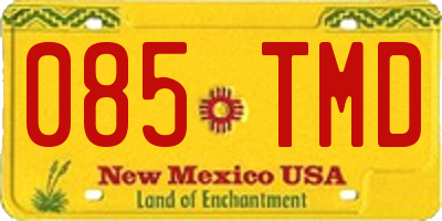 NM license plate 085TMD