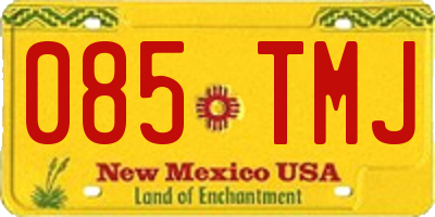 NM license plate 085TMJ